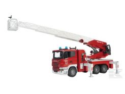 Camion de pompiers Scania série-R avec grande échelle et sirène Bruder 03590