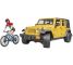 Jeep Wrangler Rubicon Unlimited avec Vélo et Cycliste